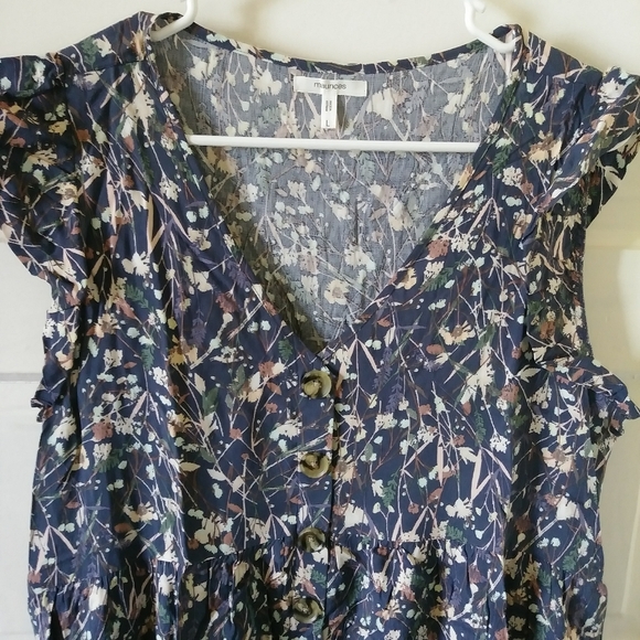 NWOT Maurices Blue Floral Dress - Picture 3 of 5